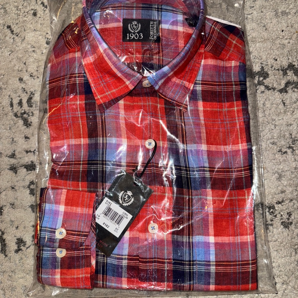 Red Plaid Men's Shirt
